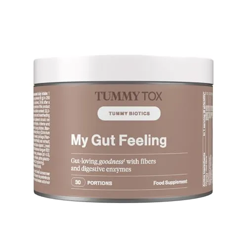 Darmkur, Darmgesundheit – Immunsystem Stärken, Energie – Probiotika, Psyllium, Akazienfaser, Guarana, Vitamin C – 30 Portionen, 210 g – My Gut Feeling, Tummy Tox