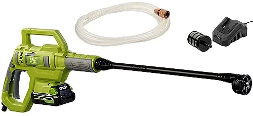 AGT Professional Hochdruckreiniger: Mobiler Akku-Druckreiniger mit Schnell-Ladegerät, 25 bar, 150 W, 20 V (Akku Reiniger, Hochdruckreiniger Akku, Gartenschlauch)