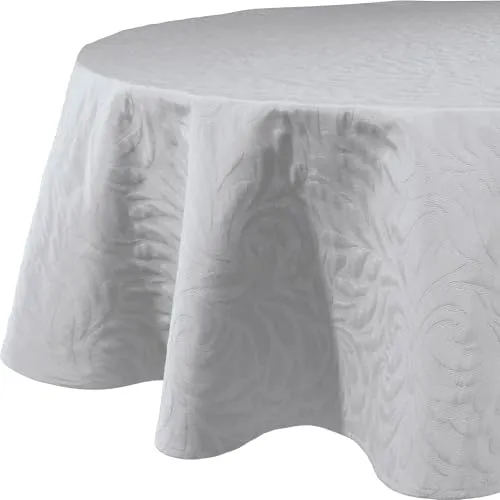 Erwin Müller Tischdecke Cadiz bügelfrei hellgrau Größe rund: 160 cm Ø