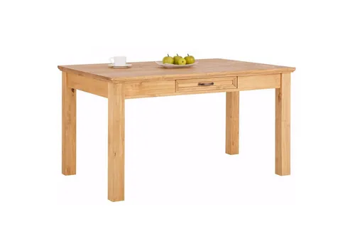 OTTO home Esstisch Selma, mit Schublade, aus massivem Kiefernholz, Breite 140 oder 180 cm