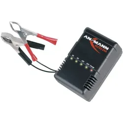 Ansmann Autobatterie-Ladegerät ALCS 2-24/0.9 - Batterieladegerät für 2 V, 6 V, 12 V und 24 V Blei-Säure-Batterien, ideal für schonendes Laden und Erhaltungsladung mit LED-Anzeige und Sicherheitsfunktionen.