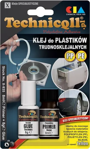 KLEJ DO PP PE PTFE 8G+8ML TECHNICQLL