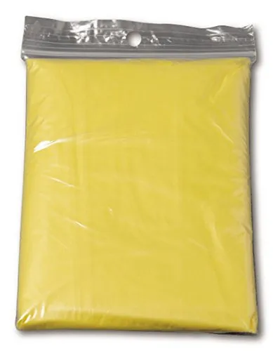 GIDUTEX Einweg Regenponcho mit Kapuze 3er Pack