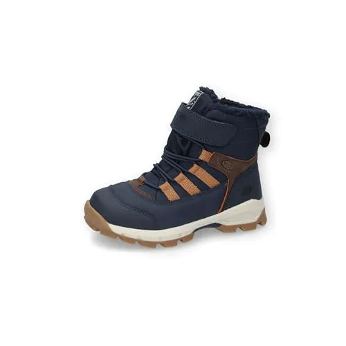 Dockers by Gerli Unisex - Erwachsene Combat Boots, Damen,Herren Stiefeletten,wasserabweisend,warm gefüttert,blau/Multi,34 EU