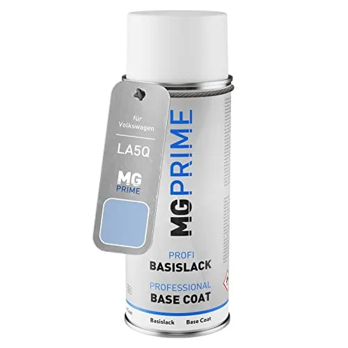 MG PRIME Autolack Spraydose für Volkswagen VW LA5Q / A5Q / 5R Shark Blue Metallic Basislack Sprühdose 400ml