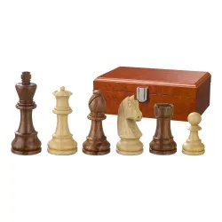Artus Schachfiguren Set - Staunton Design mit 78 mm Königshöhe - Hochwertige Schachfiguren aus Akazie und Buchsbaum, handgeschnitzt und doppelt gewichtet für ein optimales Spielgefühl.