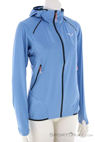 Salewa Pedroc DST Light Damen Outdoorjacke - Blau - Größe 38 - Funktionsjacke für Damen, leicht und atmungsaktiv, ideal für sportliche Aktivitäten im Freien und wechselhaftes Wetter.