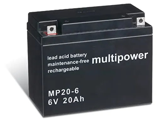 akku-net Bleiakku MP20-6, 6V, Lead-Acid - Akkus für zuverlässige Stromversorgung: 6V, 20Ah, wartungsfreier Markenakku, ideal für Notstromanlagen und Sicherheits-technik. Kosteneffizienter Ersatz ohne Neukauf.
