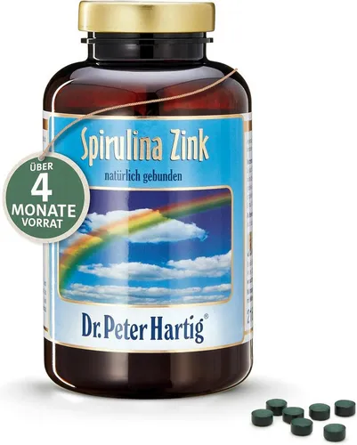 Dr. Peter Hartig Spirulina Zink - Immunsystem Booster - Mineralstoffe mit Zink und Spirulina, unterstützt das Immunsystem und sorgt für gesunde Haut, Haare und Nägel. 4-Monats-Vorrat mit 1080 Presslingen für Ihre Vitalität.