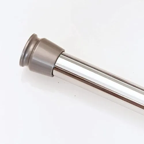 Klemmstange, Metall-Stange, ausziehbar, Vorhangstange ohne Bohren und Schrauben, Ø 19/22 mm, Länge 55-90 cm, silber glänzend