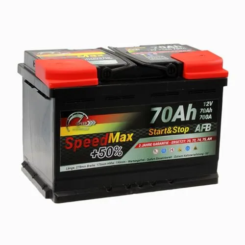 SPEED MAX Starterbatterie 12V 70Ah 700A EFB