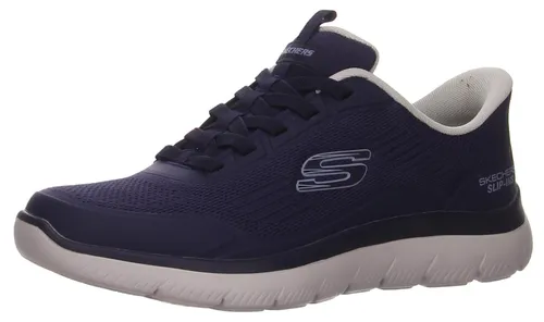 Skechers Sneaker 233047 NVBL in Blau, Gr. 49.5 - Bequemer Herren Sneaker mit elastischer Schnürung für einfaches An- und Ausziehen. Das leichte, atmungsaktive Obermaterial und die weiche Memory Foam Innensohle bieten optimalen Komfort für Alltag und Freizeit.