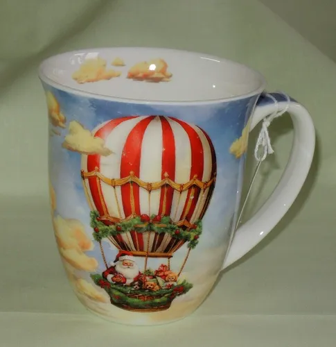 1x Porzellan Tassen BALLON Weihnachten Ambiente 0,4l Becher groß Weihnachtsmann