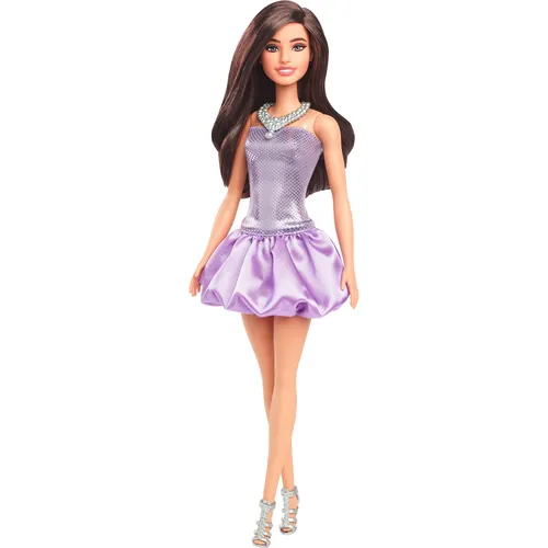 Barbie Fashionista Puppe im Paillettenkleid - Stylische Barbie Fashionista Puppe mit funkelndem Paillettenkleid und elegantem Satinrock, ideal für kreative Rollenspiele und modische Abenteuer. Für Kinder ab 36 Monaten.