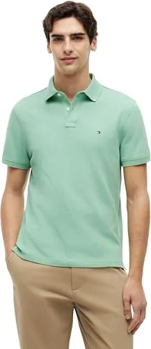Tommy Hilfiger Poloshirt 1985 REGULAR POLO in Grün, Größe S - Hochwertiges Poloshirt aus Baumwoll-Piqué für einen lässigen Look. Pflegeleicht und bequem, ideal für den Alltag. Stylisches Design mit Polokragen und kurzen Ärmeln.