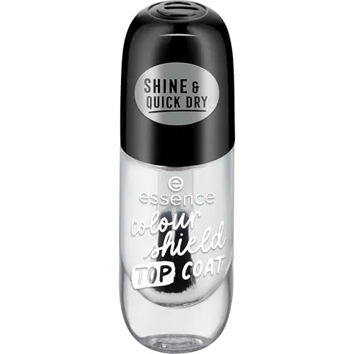 Produktbild essence cosmetics colour shield TOP COAT, transparenter Unter- und Überlack mit Gel-Finish