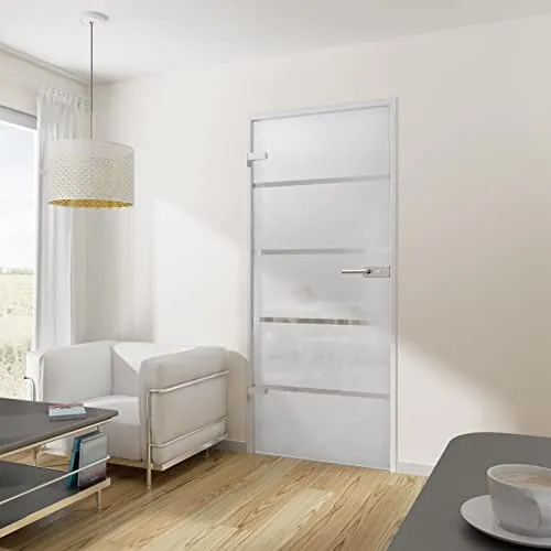 inova Glas-Drehtür Komplettset 834x1972x8mm - Innentüren: rahmenlose Ganzglastür aus 8 mm starkem Sicherheitsglas, ideal für Feuchträume, pflegeleicht und beidseitig montierbar, inkl. Montagematerial für einfache Installation.