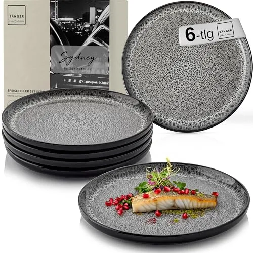 Sänger Sydney Teller Set für 6 Personen in grau von Sänger