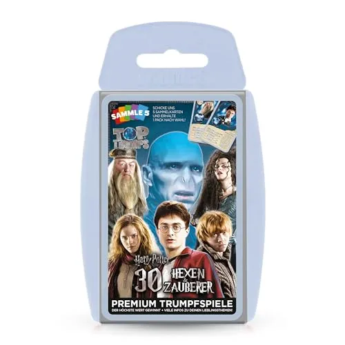 Top Trumps Harry Potter Hexen und Zauberer Kartenspiel für Kinder - Klassisches Lernkartenspiel für Fans von Harry Potter - 2+ Spieler ab 6+ Jahre - Deutsch
