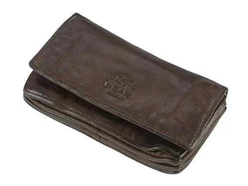 Bear Design Antic Damen Geldbörse braun – stilvolles Portemonnaie mit 14 Kartenfächern - Damen-Geldbörsen aus knautschig weichem Rindsleder, bietet Platz für 14 Karten und ist ideal für die stilbewusste Frau.