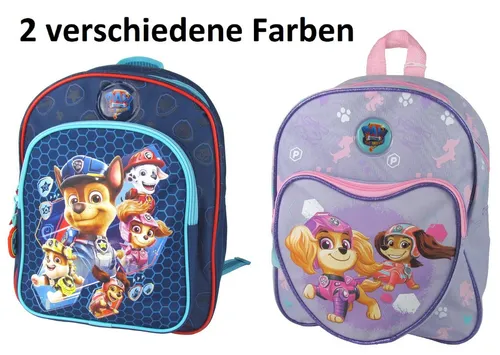 Paw Patrol Kinderrucksack – Original Lizenzprodukt für Kinder - Ideal für Kinder von 3 bis 12 Jahren, ca. 26 x 31 x 13 cm. Mit verstellbaren gepolsterten Gurten und zwei Fächern für Snacks und Spielzeug. Perfekt für Kindergarten und Ausflüge!
