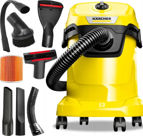 Beutelloser Staubsauger Karcher Wd3 1000 W Nass-Trocken 15 l mit Düsen-Set
