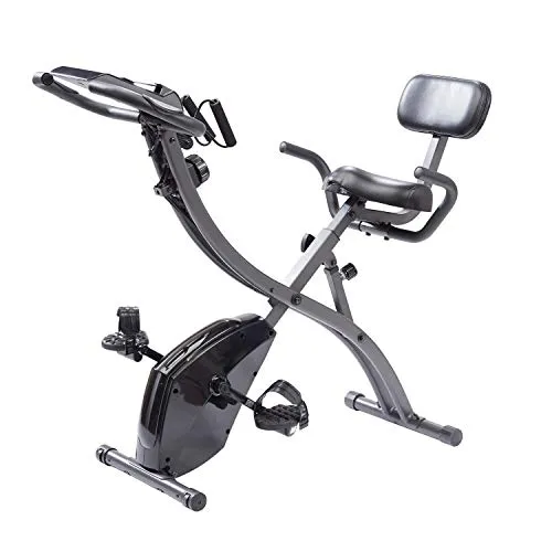 Mediashop Slim Cycle Heimtrainer - Zusammenklappbar mit Widerstandsbändern - Fahrradergometer für effektives Training, platzsparend und mit Widerstandsbändern für zusätzlichen Kraftaufbau, max. Benutzergewicht: 136 kg.