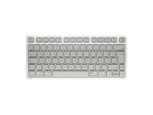 CHERRY KW 7100 MINI BT FOR MAC - Kabellose Tastatur in Weiß - Tastaturen mit Bluetooth 5.1, unterstützt bis zu 3 Endgeräte, präzise Scherenmechanik für angenehmes Tippgefühl und maximale Bewegungsfreiheit.