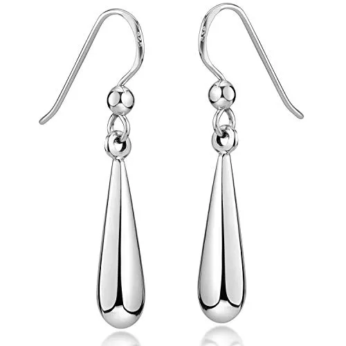 MATERIA Damen Ohrhänger Tropfen Silber 925 - Elegante hängende Ohrringe aus 925 Sterlingsilber im trendigen Tropfen-Design, perfekt für besondere Anlässe wie Hochzeiten oder Geburtstage.