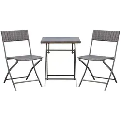 Polyrattan Bistroset für 2 Personen,Rattan Gartenmöbel Sitzgruppe,Gartenmöbel,ideal für Balkon & Terrasse