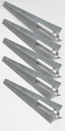 Stk. Bodenhülse Einschlaghülse Ø 34 mm Pfostenträger 50 cm Strebe Maschendraht 5