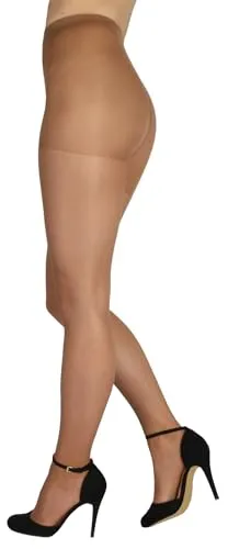 BANANALU matte Strumpfhose Damen 20 Den Multifibra Höschenteil mit leichter Stützkraft Matt 20 Bronze S
