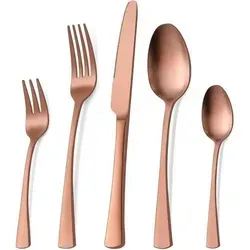 Bestdin Besteckset 30-teilig für 6 Personen in Roségold Matt