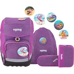 ergobag Schulranzen Cubo Insel HoppBär – 5tlg. Set von ergobag