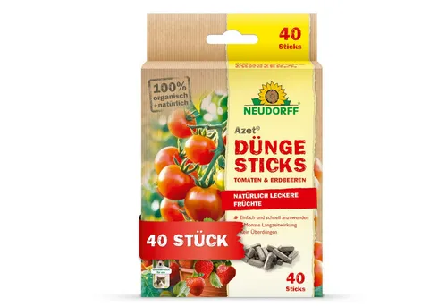 Neudorff Pflanzendünger Azet DüngeSticks für Tomaten und Erdbeeren 40 Stück