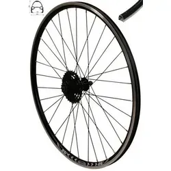 Redondo 26 Zoll Hinterrad Laufrad - V-Profil Felge Schwarz - Laufräder mit Hohlkammer V-Profil Felge in Schwarz, ideal für robustes Fahren. Komplett eingespeicht und zentriert, inklusive Felgenband für optimale Leistung.