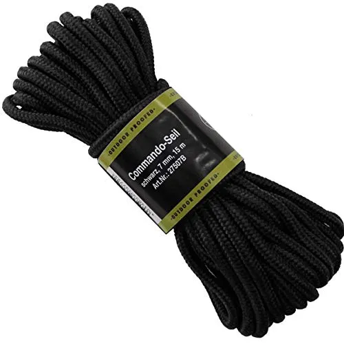 MFH Seil 7mm Schwarz