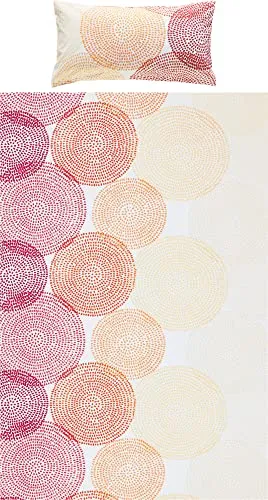 REDBEST Bettwäsche-Set Renforcé Kreise in orange von REDBEST