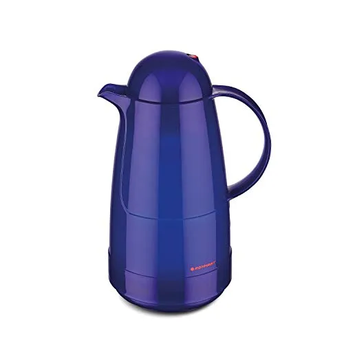 ROTPUNKT Isolierkanne 210 Christine 1,0 l - BPA-frei - Thermosflasche mit Zweifunktions-Drehverschluss für bis zu 24 Stunden heiße und 36 Stunden kalte Getränke. Hergestellt in Deutschland aus hochwertigem, schadstofffreiem Material.