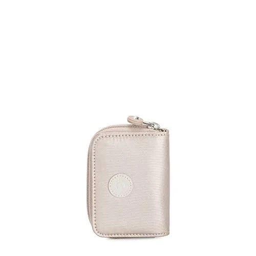 Kipling Tops Kleine Geldbörse, Metallic Glow (Silber) - Damen-Geldbörse mit rundherum Reißverschluss, 2 Münzfächern und 4 Kartenfächern – perfekt für stilbewusste Frauen, die Ordnung schätzen.