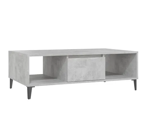 furnicato Couchtisch Betongrau 103,5x60x35 cm – Stilvoller Wohnzimmertisch - Der furnicato Couchtisch kombiniert industriellen Charme mit Funktionalität. Mit Ablageflächen für Ordnung und stabilen Metallbeinen, ist er ideal für jeden Wohnraum.