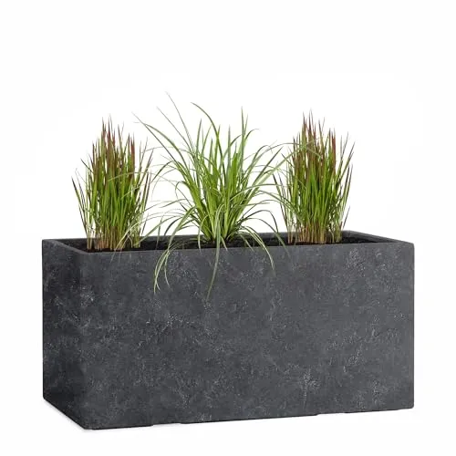 Pflanzwerk® Pflanzkübel TUB Lava Anthrazit 30x60x30cm – XXL Blumenkübel für Innen & Außen - Großer Pflanzwerk Pflanzkübel in Lava Anthrazit für drinnen und draußen. Frostbeständig und mit UV-Schutz, ideal für langlebige Pflanzenarrangements. Perfekte Markenqualität für jeden Garten!
