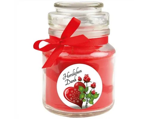 HS Candle Duftkerze (1-tlg), Kerze im Bonbonglas, Motivkerze mit ca. 110 Std. Brenndauer