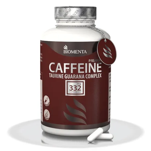 [96,27€/1kg] Taurin Guarana Koffein Grüntee Mg Vit. C B3 B6  B12 BIOMENTA 180St.