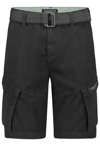 Sublevel Herren Cargo Shorts NICO Black W32
