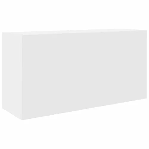 vidaXL Bad-Wandschrank Weiß 80x25x40 cm - Hängeschrank Badezimmer, langlebig aus Holzwerkstoff, feuchtigkeitsbeständig mit geräuschloser Türöffnung für praktischen Stauraum und minimalistisches Design.