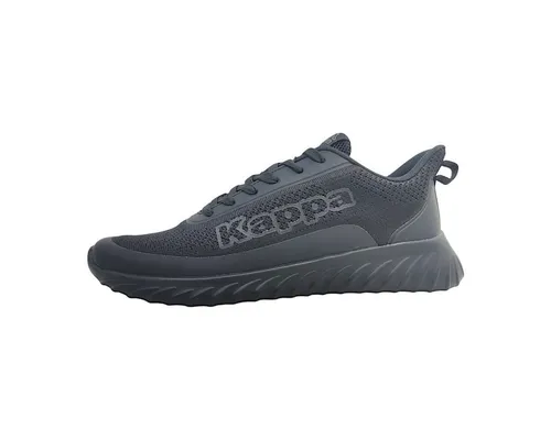 Kappa Herren Trainingsschuhe Schwarz – Sportliche Sneaker in Größe 45 EU - Hallenschuhe mit flachem Absatz und atmungsaktivem Synthetik-Obermaterial, ideal für Sport und Freizeit.