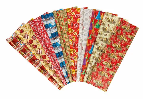 Idena WH Geschenkpapier 2m x 70cm, sortiert