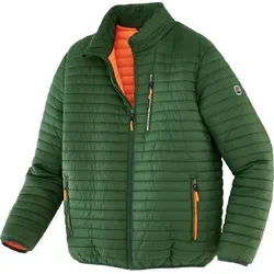 Terrax Steppjacke forstgrün/orange Gr. 2XL - Funktionsjacke für Herren, leicht wattiert für angenehme Wärme, mit winddichtem Stehkragen und elastischen Ärmelsäumen – ideal für Handwerk und Baustelle.