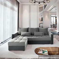 Masseno Ecksofa KOS PIK mit Schlaffunktion – Hellgrau - Sofa mit Bettkasten in L-Form, ideal für Gästeübernachtungen und platzsparend. Hochwertige Verarbeitung und elegantes Design für Ihr Wohnzimmer.